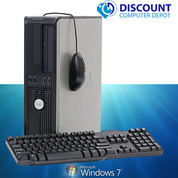 Cheap, used and refurbished Dell Optiplex 740 Desktop Windows 7 Pro Dual Core Desktop Computer PC 4GB 80GB DVD 17" LCD