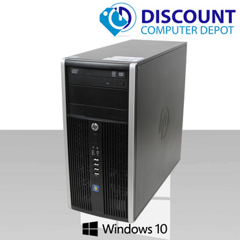 Right Side View HP 6000 Pro Desktop Computer Tower Intel C2D 4GB 500GB DVD-ROM Win10-64 Home Key-Mice