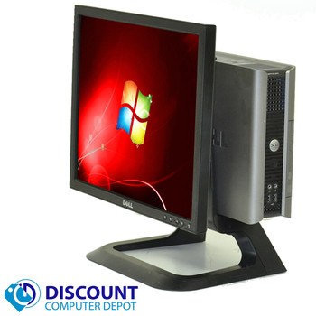 Cheap, used and refurbished Dell All-In-One Desktop Windows 10 USFF Dual Core Computer PC 4GB 500GB 19" LCD