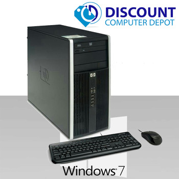 Cheap, used and refurbished HP 6000 Pro Desktop  Tower Intel C2D 4GB 160GB DVD-ROM Win10-64 Home Key-Mice