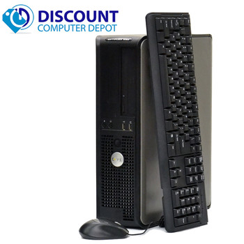 Front View Dell Core 2 Duo Desktop Computer PC 4GB 160GB DVD WiFi *No OS* 19" LCD