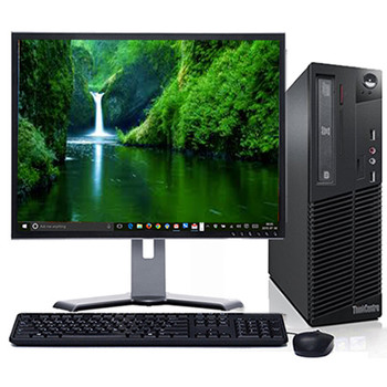 Cheap, used and refurbished Lenovo M81 Desktop Computer Intel i5 3.2GHz 4GB 160GB Win 10 Home WiFi w/17" LCD