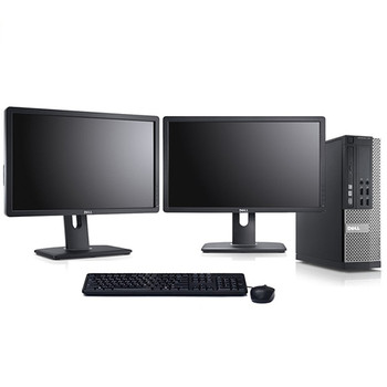 Cheap, used and refurbished Dell 790 Desktop Computer Quad i5 3.1GHz Win10 Pro w/ Dual 2x22" Monitors and WIFI