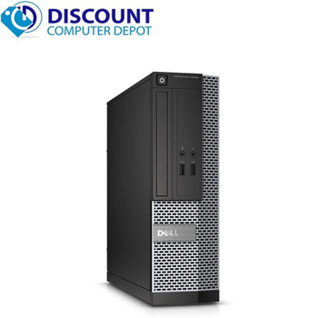 Right Side View Dell Optiplex 3020 SFF Desktop w/Dual 2x19" i3 3.4GHz 4GB 500GB Win 10 Home WiFi