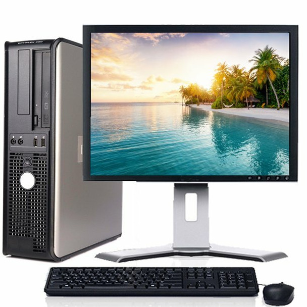 Dell Windows 10  Desktop Computer Core 2 Duo 2.13Ghz 8GB 250GB Wi-Fi and 19" LCD