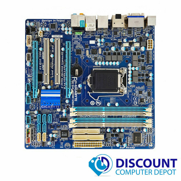 Cheap, used and refurbished Gigabyte GA-H55M-USB3 V2.0  Desktop Motherboard Intel MicroATX LGA 1156 with IO