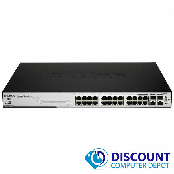 Cheap, used and refurbished D-Link DGS-3100-24P 24 Port PoE Managed Gigabit Switch 4x SFP 10/100/1000