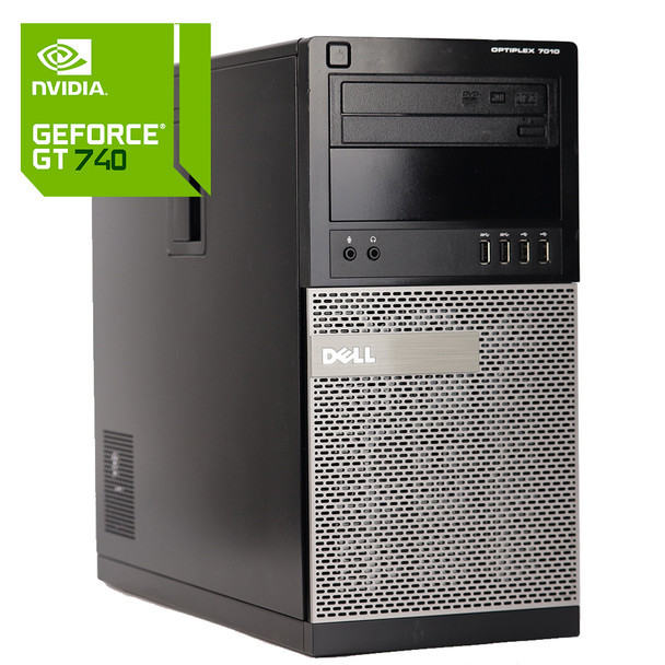 Cheap, used and refurbished  Dell Gaming  Computer 7010 Tower Core i5 16GB 256GB SSD with Nvidia GT 740 Windows 10 PC