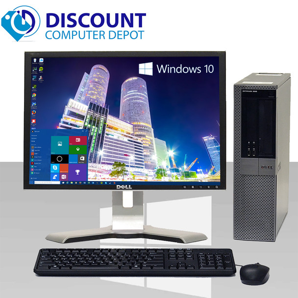 Cheap, used and refurbished PC Assy Dell OP 960 Desktop C2D 3.0 8GB 250GB DVD-RW Win10-64 Pro Dell 17Mon Key-Mice Wifi