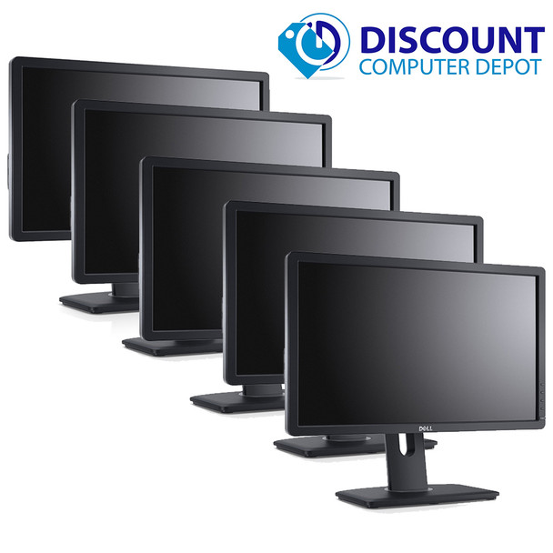 Front View Dell Professional Widescreen LCD Monitors 22" (Grade A) Lot of 5