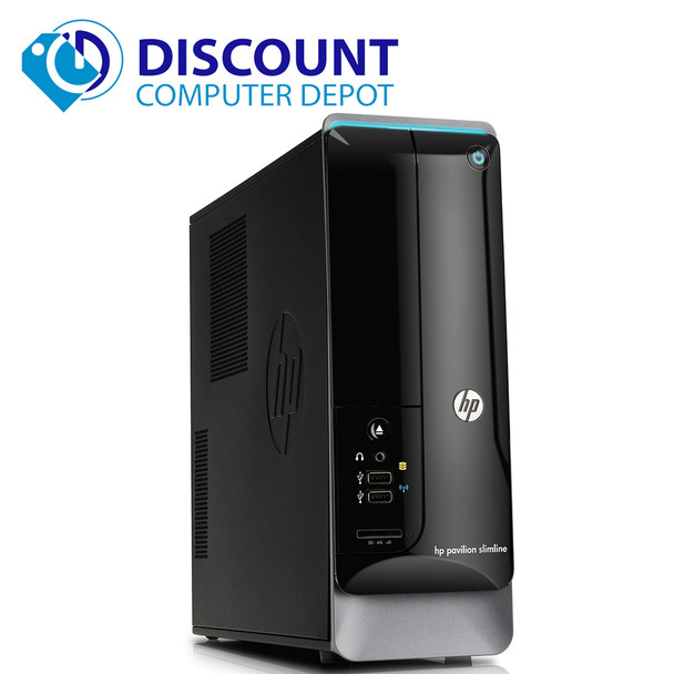 Cheap, used and refurbished HP Pavilion Slimline Desktop Computer PC I3 3.3GHz 4GB 500GB Windows 10 Home and WIFI