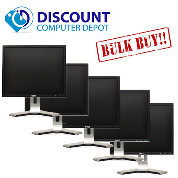 Cheap, used and refurbished Lot of 5 Dell Flat Screen LCD's 19" Grade A