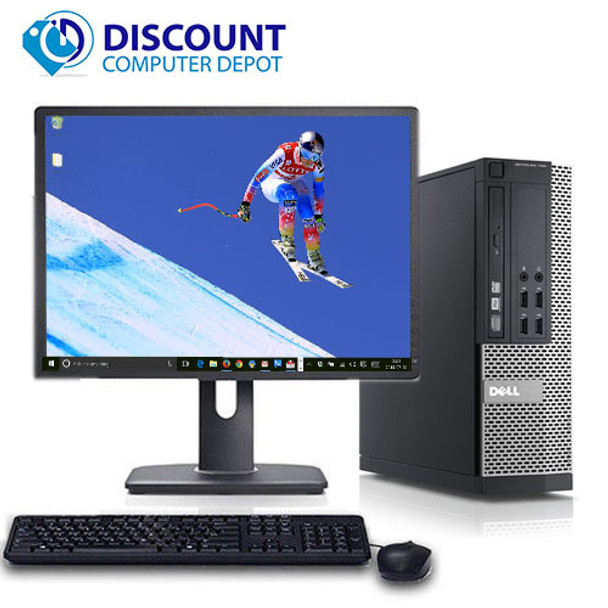 Cheap, used and refurbished Dell Optiplex Desktop Computer Core i5 8GB 160GB SSD Windows 10 Pro w/19" LCD