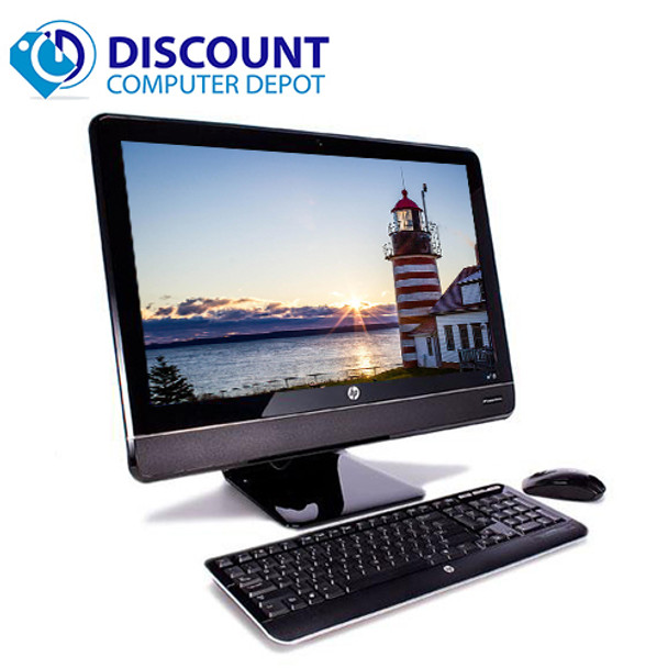 Cheap, used and refurbished HP 8200 23" All-In-One Desktop Computer PC Windows 10 Core i5 PC 4GB 250GB and WIFI