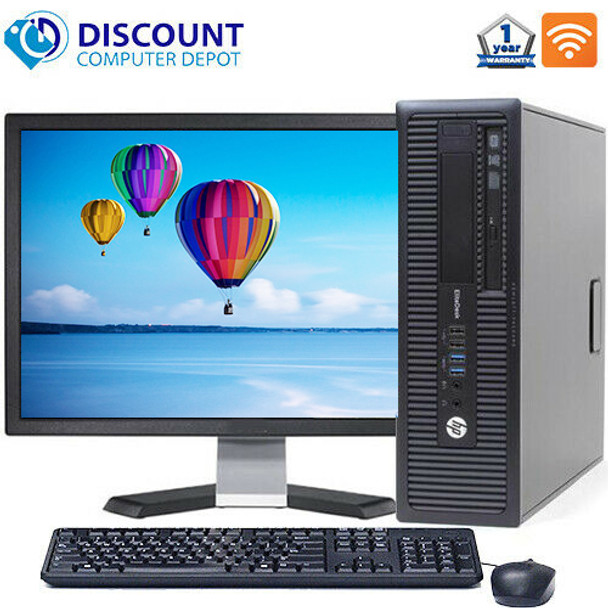 Cheap, used and refurbished HP Prodesk 600 G1 Desktop Core i3  Processor 8GB RAM 500GB HDD with 19" LCD and Windows 10 Professional and WIFI