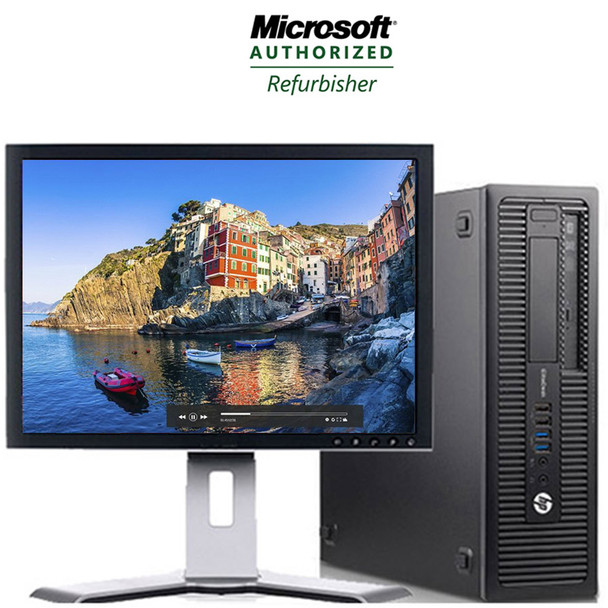 Cheap, used and refurbished HP ProDesk 600 G1 Desktop Core i3 Processor 8GB RAM 256GB SDD with 19" LCD and Windows 10