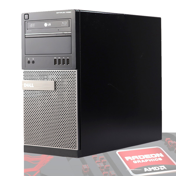Cheap, used and refurbished Dell Gaming  Computer Tower OptiPlex 9020 Core i7 16GB 512GB SSD with AMD Radeon RX550 Windows 10 PC