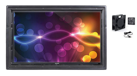 The Display Shield 60-65" Outdoor Display Enclosure with fan