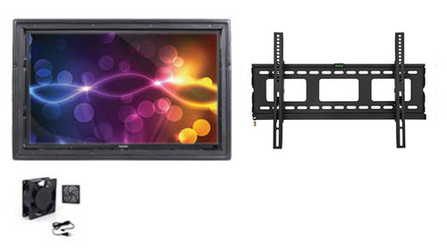 The Display Shield 36-43" Outdoor Display Enclosure with Fan and Tilt Mount