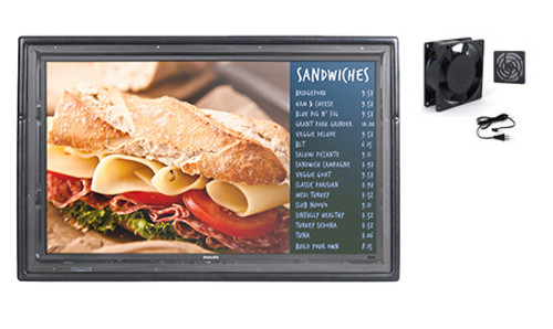 The Display Shield 36-43" Anti-Glare Outdoor Display Enclosure w Fan The Display Shield 36-43" Anti-Glare Outdoor Display Enclosure w Fan