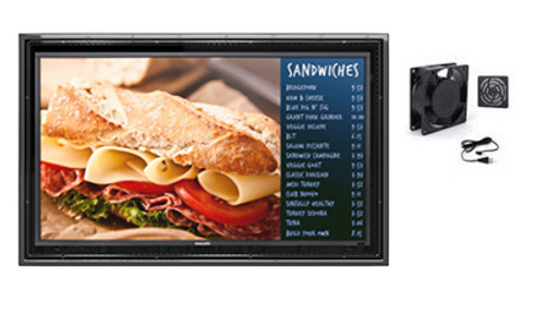 The Display Shield 44-50" Outdoor Anti-Glare Display Enclosure with Fan