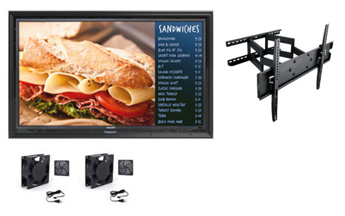 The Display Shield 60-65" Anti-Glare with Fans and Tilt & Swivel Mount