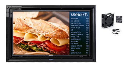 The Display Shield 19-32" Anti-Glare Outdoor Display Enclosure w Fan