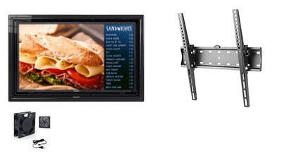 The Display Shield 19-32" Anti-Glare Outdoor Display Enclosure, Fan, Tilt Mount