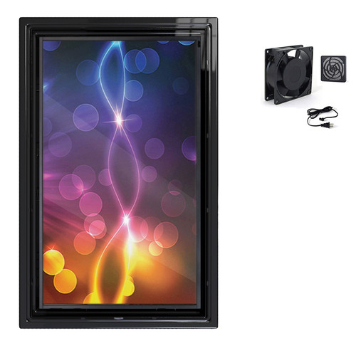 The Display Shield  30-32" Vertical Outdoor Display Enclosure with fan