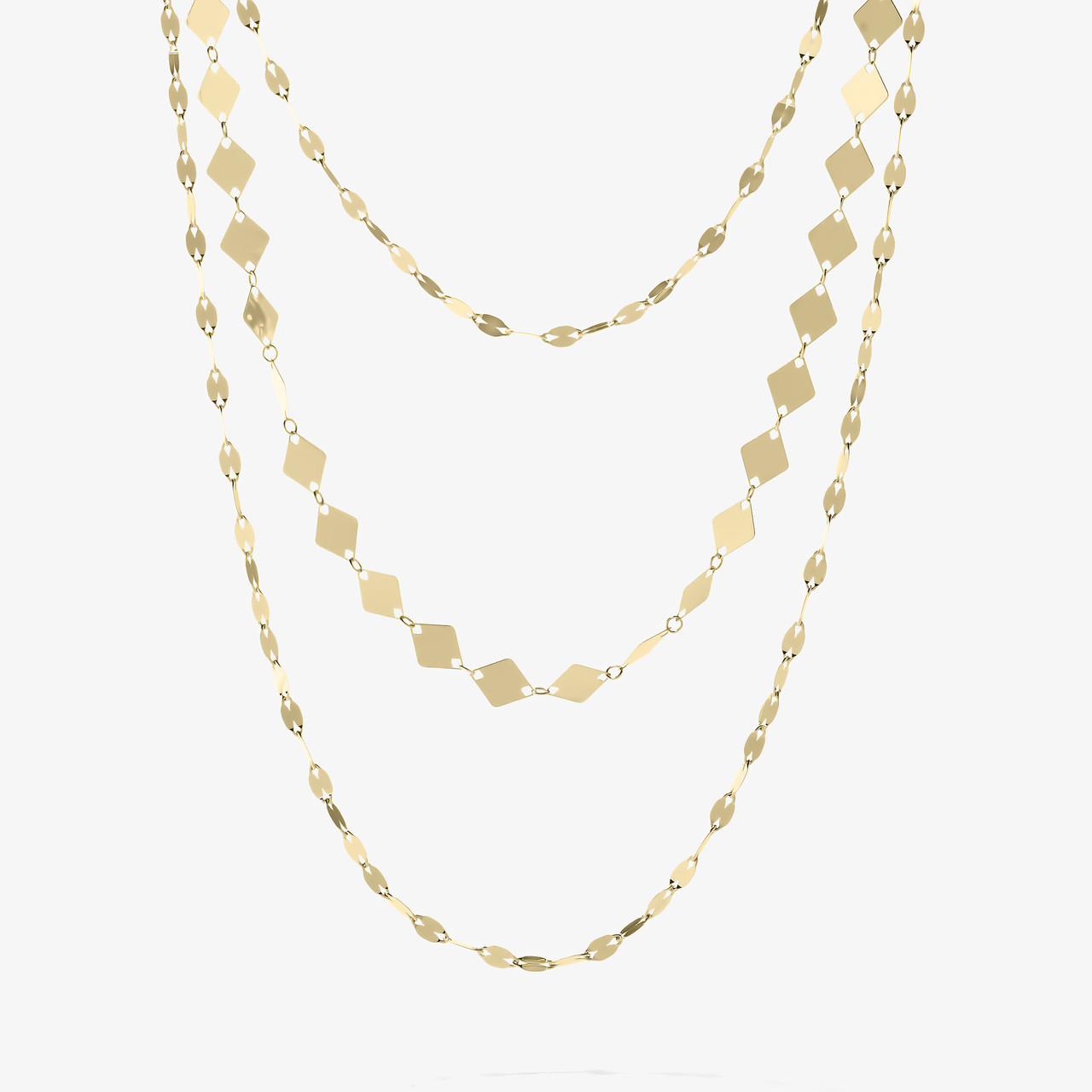 Divine Set Of Three Cross & Curb Chain Layering Necklaces - DSF Jewels