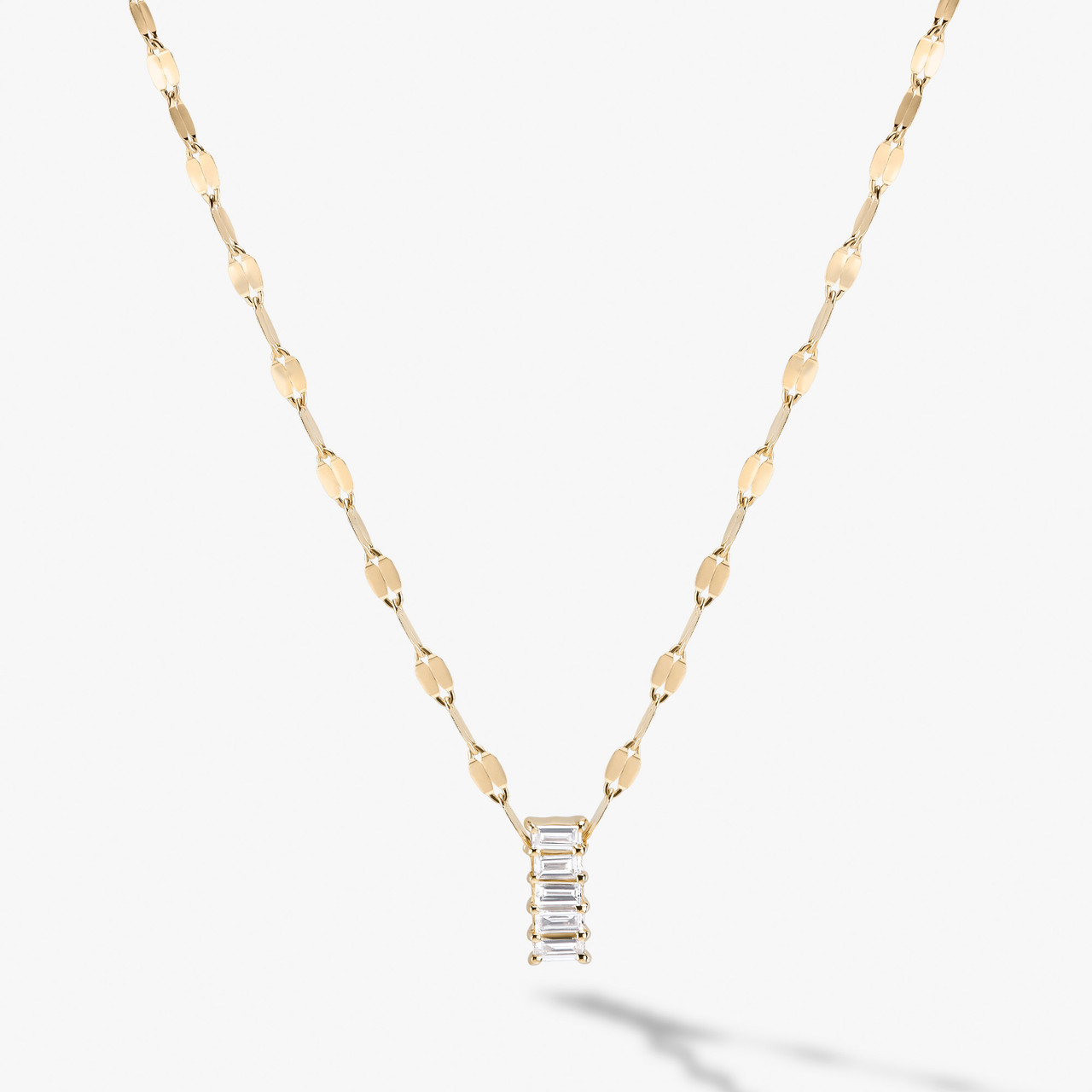 BAGUETTE PENDANT NECKLACE