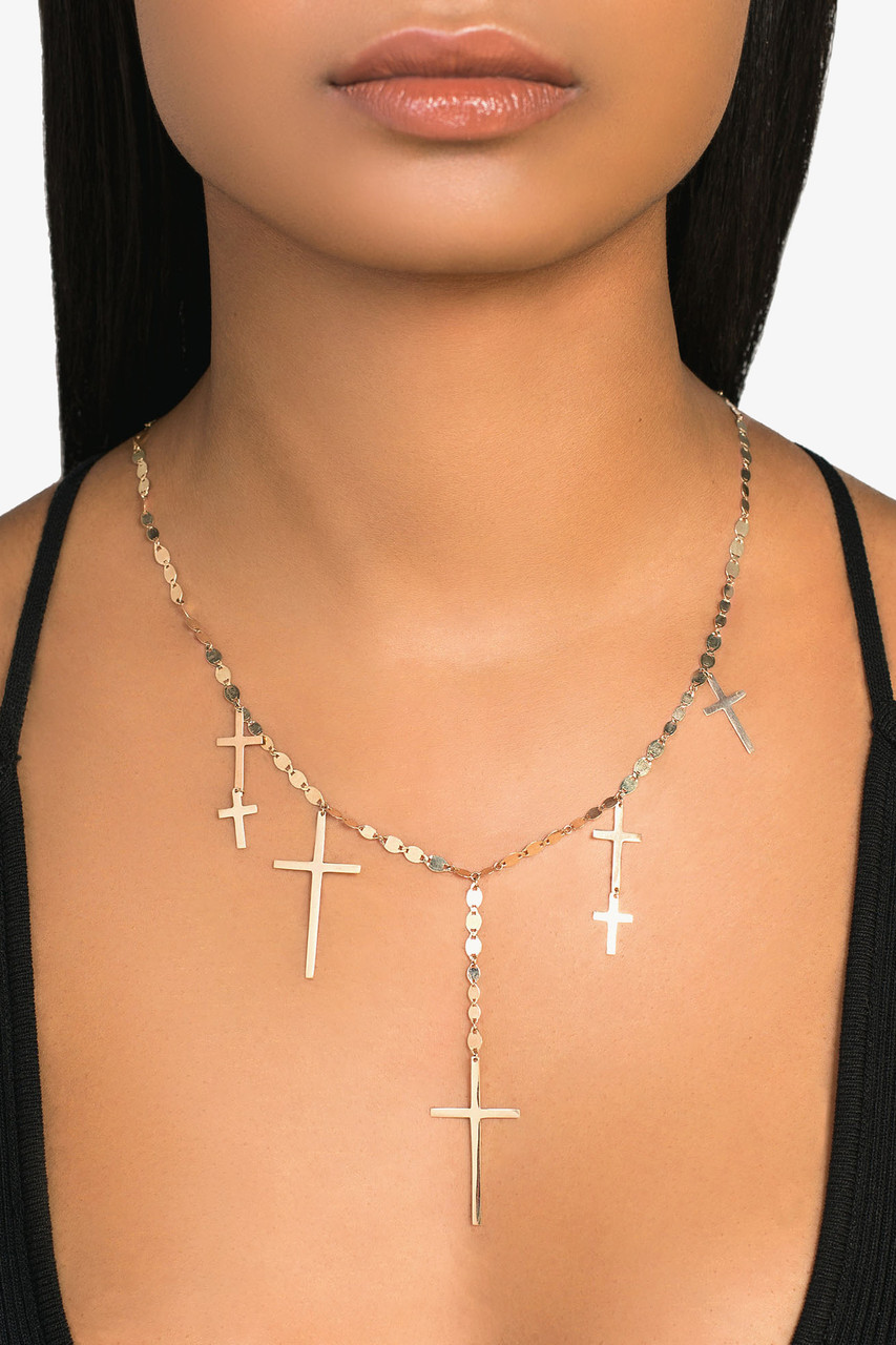 Multi Cross Lariat - Lana Jewelry