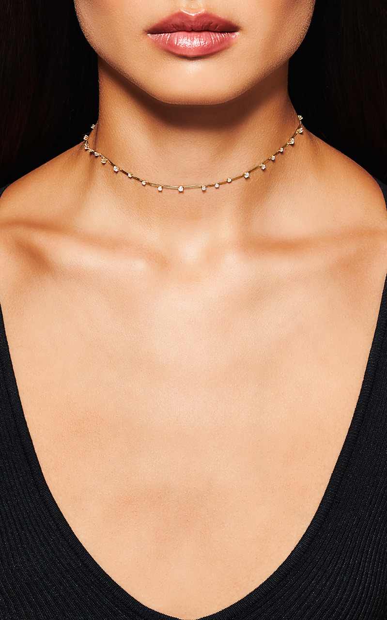 Solo Diamond Liquid Gold Choker - Lana 