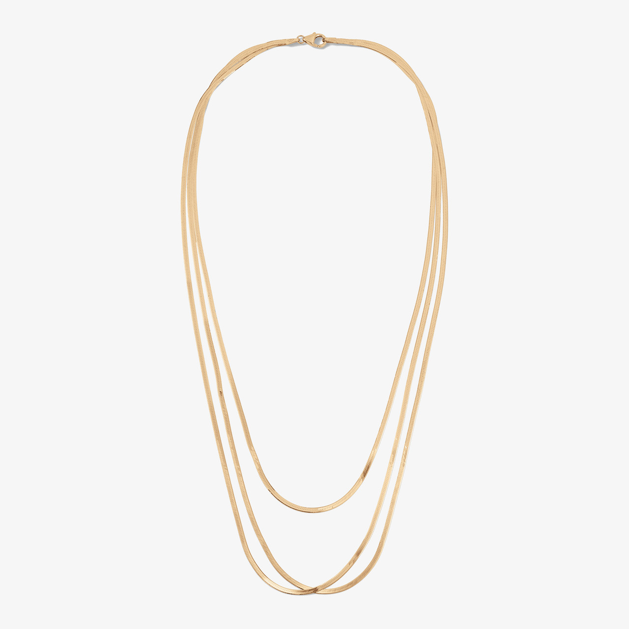 Liquid Gold Thin Layering Necklace 