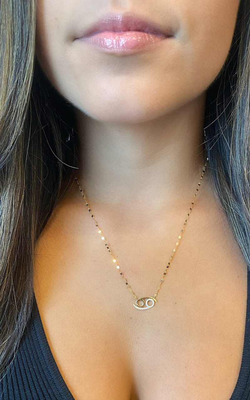Cancer Zodiac Necklace - Lana Jewelry