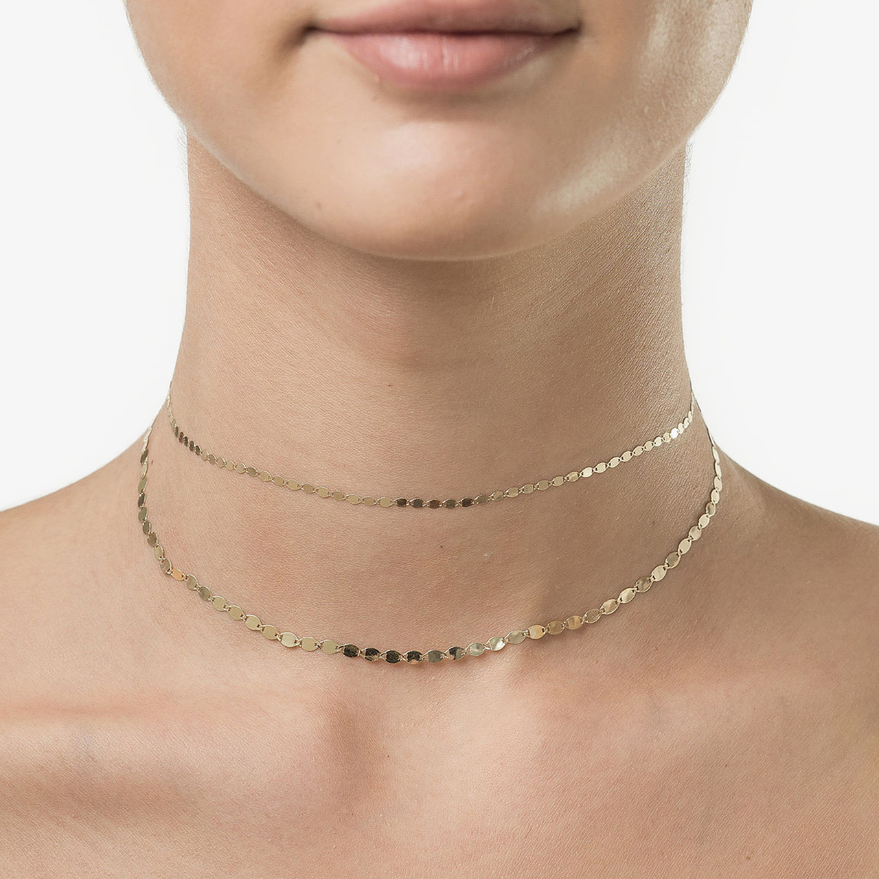 Petite Nude Chain Choker - Lana Jewelry