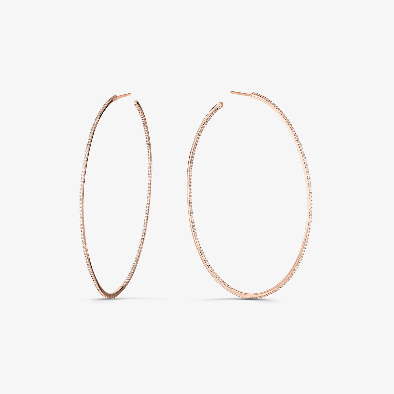 Made in Italy 10K Rose Gold 60mm Round Hoop Earrings - JCPenney