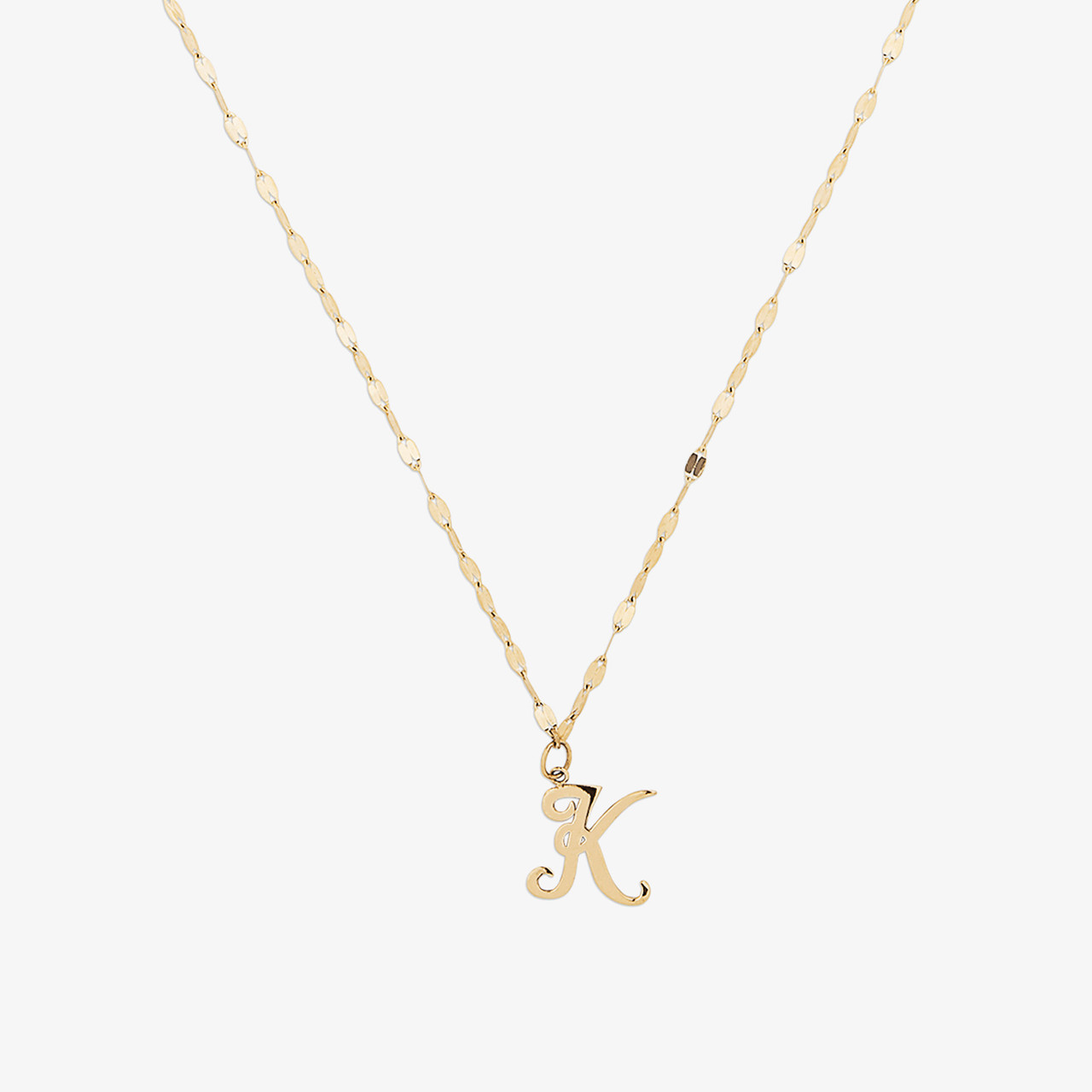 Gold Initial Letter Y Pendant Necklace | INXSKY