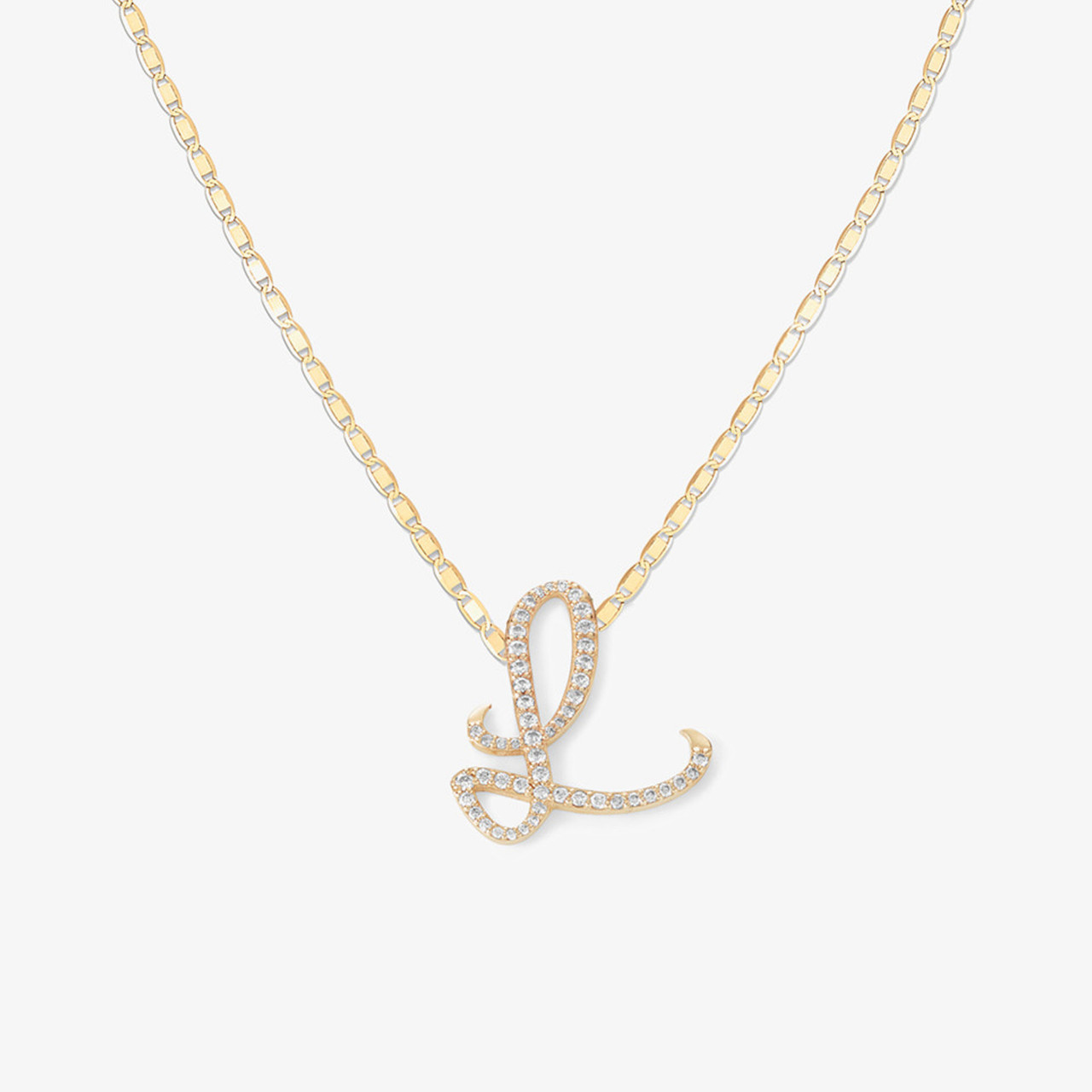 Buy Delicate Gold or Silver Plated Upper Case Letter 'L' Initial Necklace  Personalized Necklace Online in India - Etsy