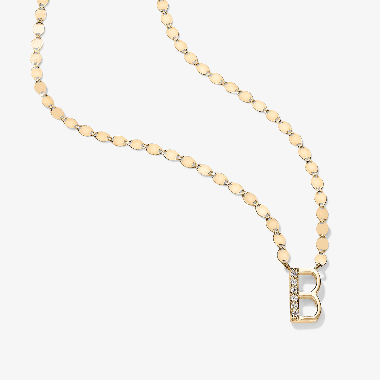 Gold Bold Letter Pendant and Chain Initial Necklace | Uncommon James | Letter  necklace, Studded necklace, Initial necklace