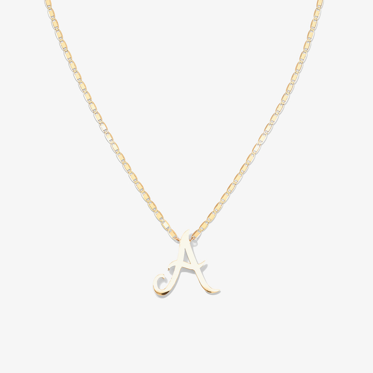 14KT White Gold Diamond Initial Necklace - SHOP