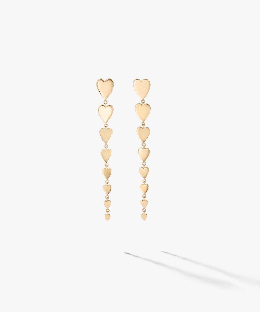 GRADUATING LINEAR HEART EARRINGS Create New Wish List