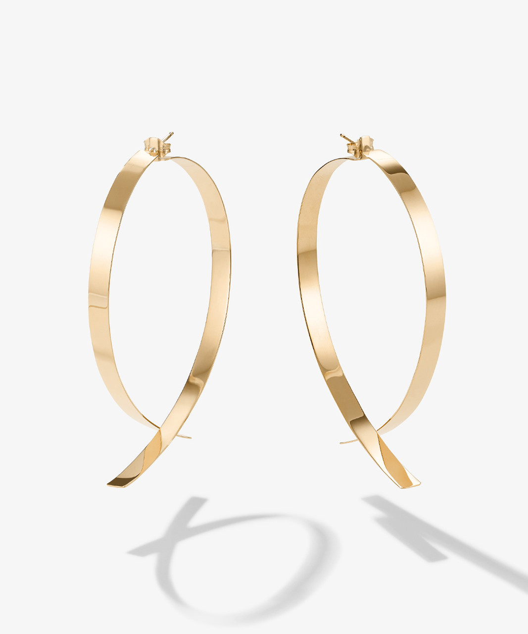 Large Gold Upside Down Hoops