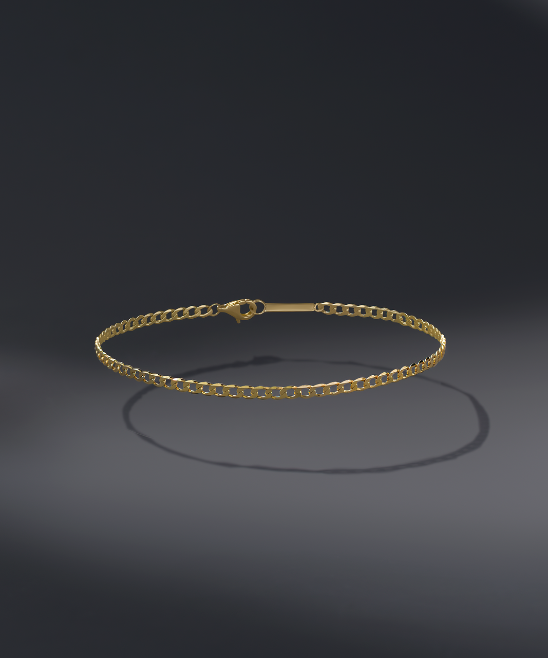 Buy Designer Gold Polish Curve Design Sleek Bracelet Online at Best Price |  Cbazaar