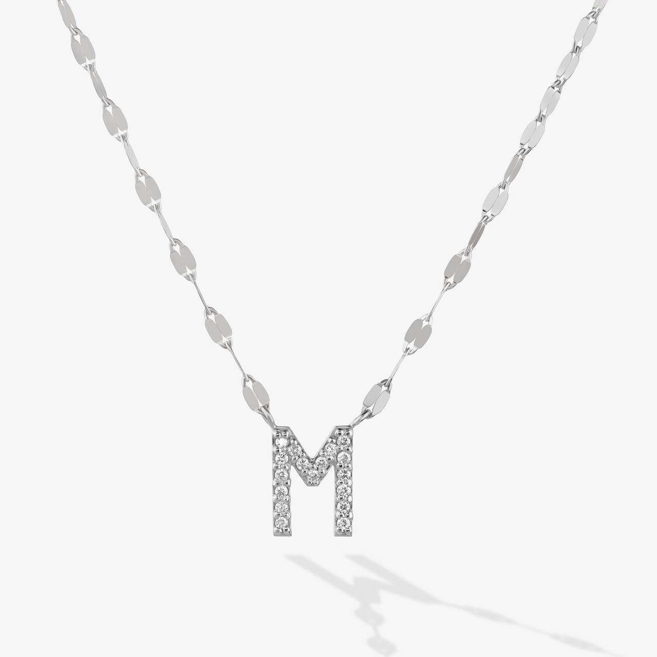 ★LOVE ME MONSTER★Mini Initial Necklace MINI DIAMOND INITIAL PENDANT NECKLACE