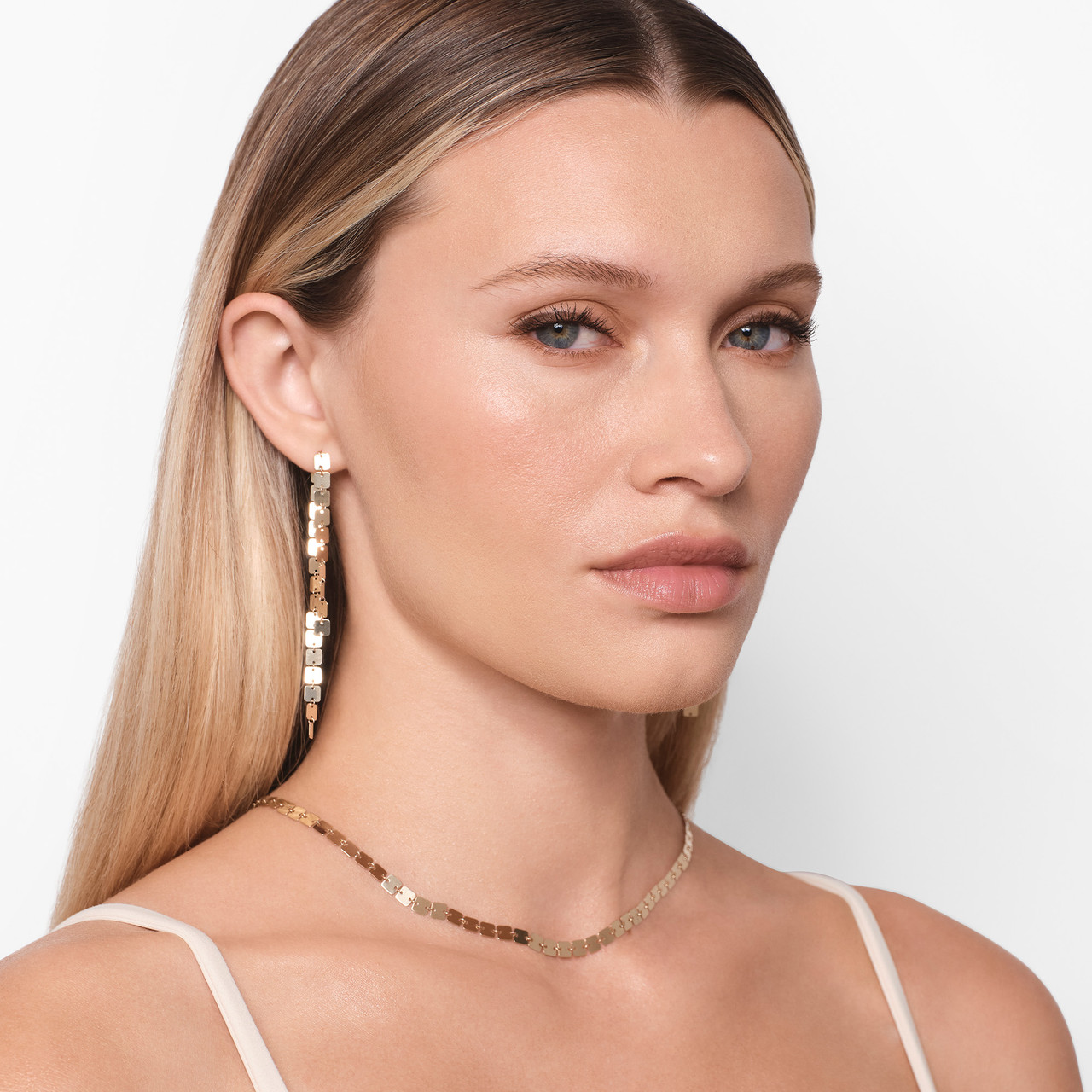 Gold Square Chain Necklace - LANA