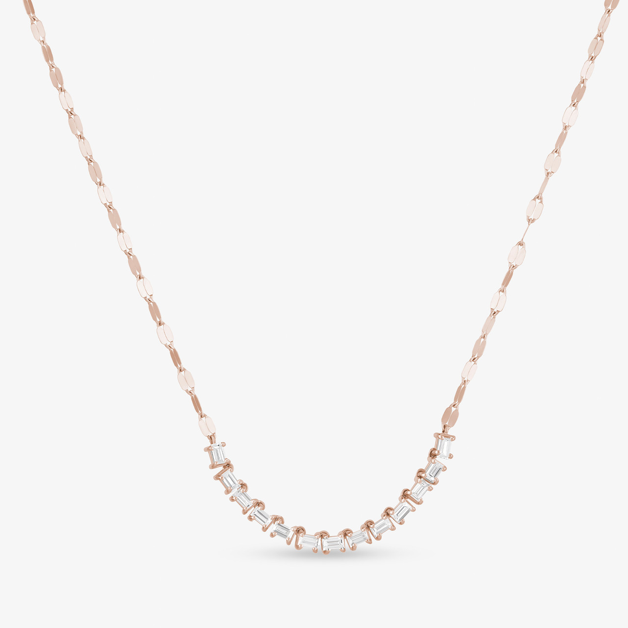 正規品・関税込み◆HEI◆BAGUETTE LAYERED NECKLACE BAGUETTE DIAMOND TENNIS SECTION NECKLACE