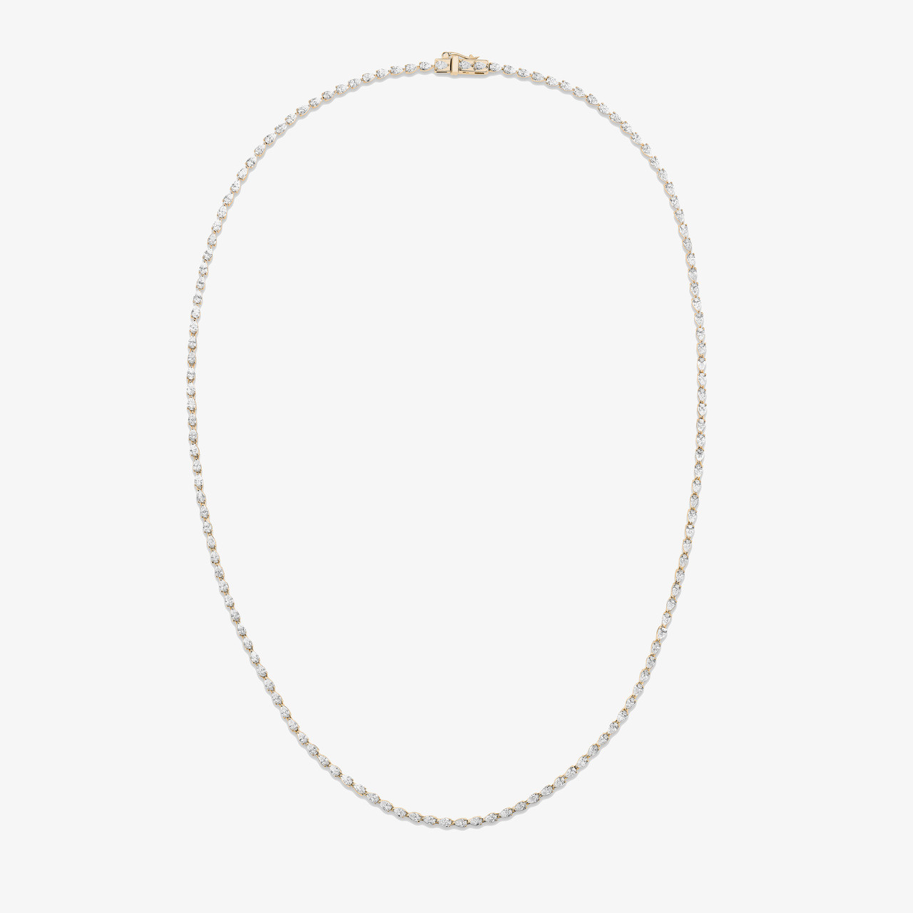 PEAR DIAMOND TENNIS NECKLACE