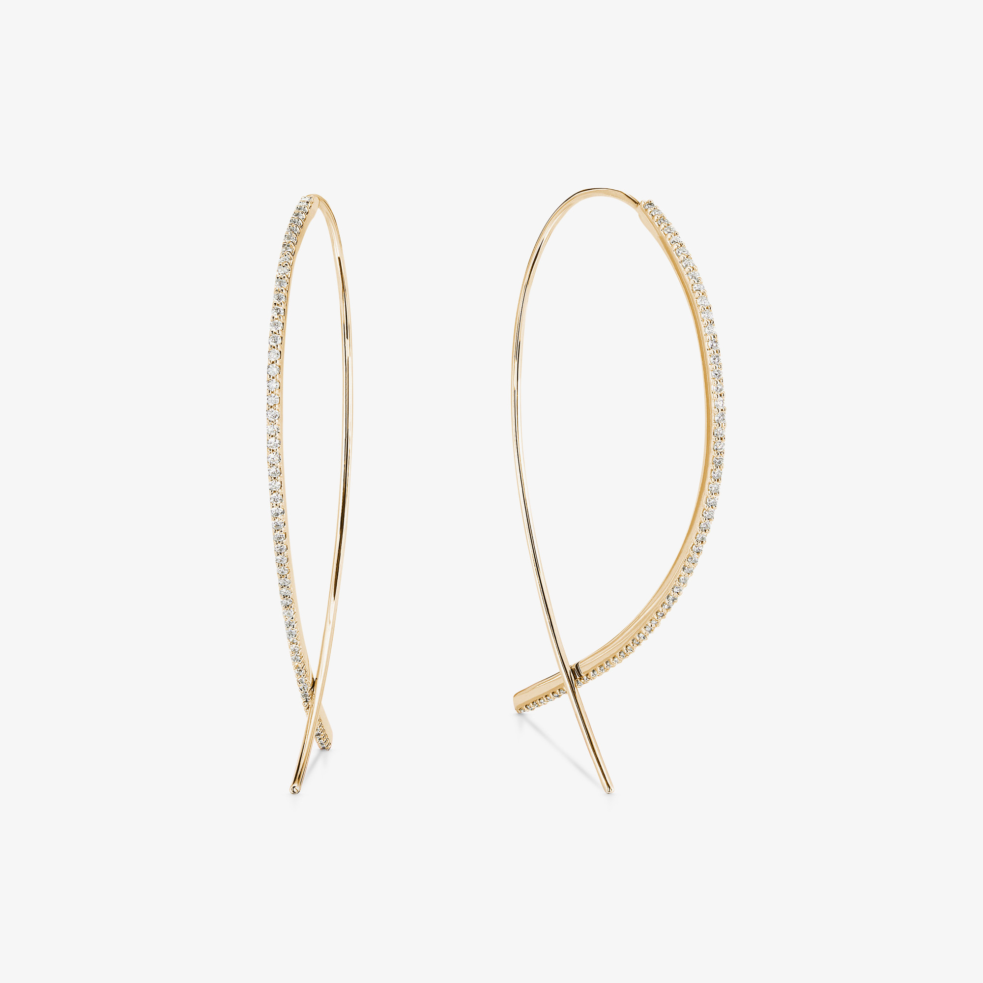 Small Flawless Upside Down Hoops-1