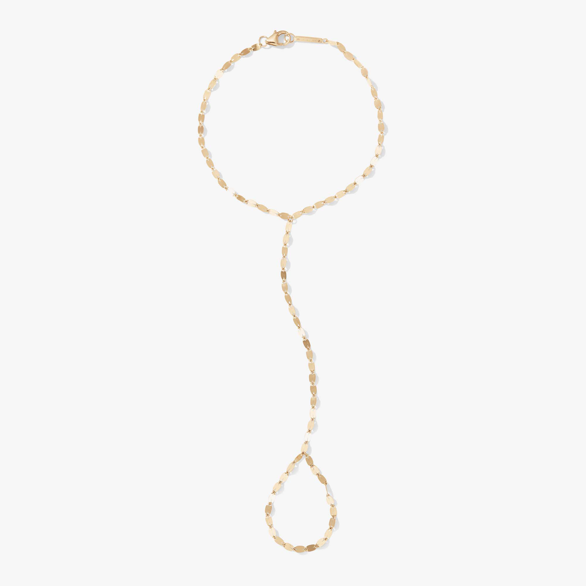 14K yellow gold mega gloss blake chain hand lariat
